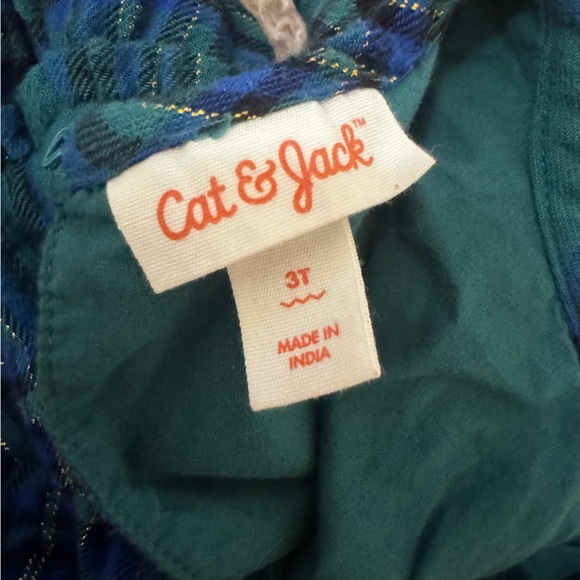 Cat & Jack Teal and Blue Plaid Dress - Picture 3 of 3